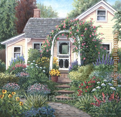 The Yellow House Garden painting - Barbara Felisky The Yellow House Garden art painting